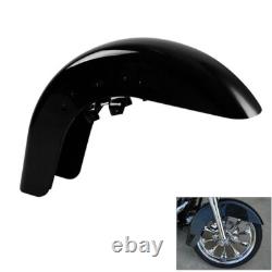 Garde-boue avant noir vif compatible avec Harley Touring Road King Street Glide 1989-2013