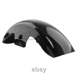 Garde-boue avant noir vif de 19 pouces pour Harley Touring Road King/Street Glide 2014+