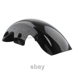 Garde-boue avant noir vif de 19 pouces pour Harley Touring Street Glide Road King 2014 et plus récents