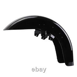 Garde-boue avant noir vif pour Harley Touring Road King Street Glide 1989-2013