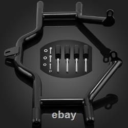 Garde-moteur NOIR + barre de protection de sacoche pour Harley Road King Street Glide 09-UP