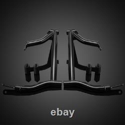 Garde-moteur NOIR + barre de protection de sacoche pour Harley Road King Street Glide 09-UP