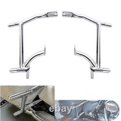 Gardiens de sacoche de selle en barre de protection latérale chromée pour Harley Road King Street Glide 09-25