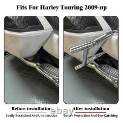 Gardiens de sacoche de selle en barre de protection latérale chromée pour Harley Road King Street Glide 09-25