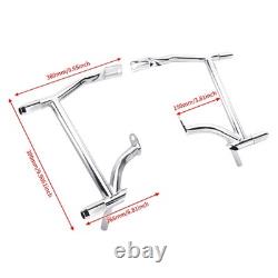 Gardiens de sacoche de selle en barre de protection latérale chromée pour Harley Road King Street Glide 09-25