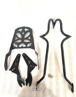 Grand dossier de sissy bar avec porte-bagages pour Harley Touring Road King Street Electra FL 09-22