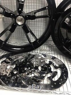 Harley Wheels Exécuteur En Verre Noir 2014 -19 Road King Street Glide (échange)