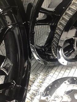 Harley Wheels Exécuteur En Verre Noir 2014 -19 Road King Street Glide (échange)