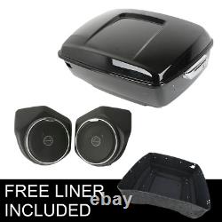 Haut-parleur King Pack Trunk adapté pour Harley Tour Pak Road King Street Glide 14-23 19