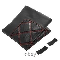 Housse de couvercle de coffre avec soutien-gorge pour Harley Road King Street Glide 2014 2023 avec surpiqûres rouges