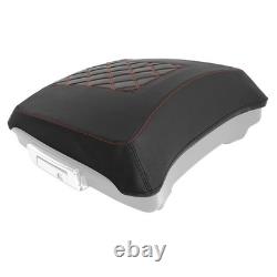 Housse de couvercle de coffre avec soutien-gorge pour Harley Road King Street Glide 2014 2023 avec surpiqûres rouges