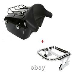 King Tour Pack Trunk Avec Rack Pour Harley Road Glide Street Electra Glide 97-08
