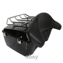 King Tour Pack Trunk Avec Rack Pour Harley Road Glide Street Electra Glide 97-08