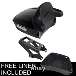 King Trunk avec support de montage Pad 2 Up adapté pour Harley Road King Street Glide 09-13