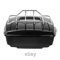 King Trunk avec support et porte-bagages adapté pour Harley Road King Street Glide 14-25