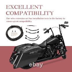 Kit de câble d'extension de touring pour Harley Road King Street Electra Glide avec ABS 12'