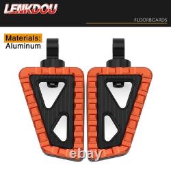 Kit de planchers, repose-pieds et pédale de frein pour Harley Road King Street Glide, orange