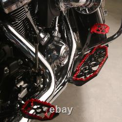 Leviers de liaison de changement de frein rouge pour Harley Street Road King Tri Glide 2014 et plus.