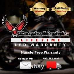 Lumière de frein arrière LED clignotante rouge Eagle Lights pour Harley Road King Street Glide