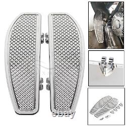 Marchepieds pour conducteur en chrome pour Harley Road King Street Glide Softail