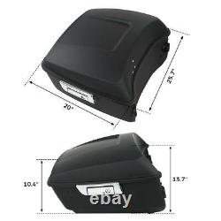 Matte King Pack Trunk Pad 2 Up Rack Fit Pour Harley Tour Pak Road King 2014-2022