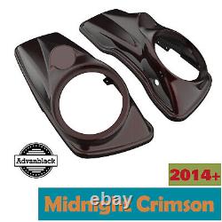 Midnight Crimson 8'' Speaker Lids Cover Fits 2014+ Harley Street Road King Glide