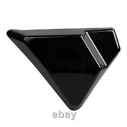 Panneau de couverture latérale compatible avec Harley Road King Electra Street Glide 97-07 Noir brillant