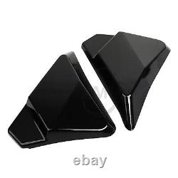 Panneau de couverture latérale compatible avec Harley Road King Electra Street Glide 97-07 Noir brillant