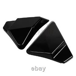 Panneau de couverture latérale compatible avec Harley Road King Electra Street Glide 97-07 Noir brillant