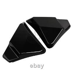 Panneau de couverture latérale compatible avec Harley Road King Electra Street Glide 97-07 Noir brillant