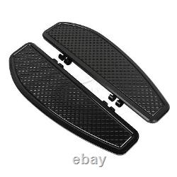 Planche de pieds noire pour conducteur compatible avec Harley Street Electra Glide Road King