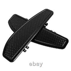 Planche de pieds noire pour conducteur compatible avec Harley Street Electra Glide Road King