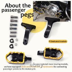 Planches de plancher dorées PB Racing pour Harley Touring Road King Street Glide CVO 2014-À PRÉSENT