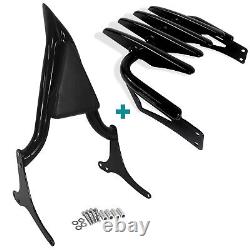 Porte-bagages avec dossier Sissy Bar pour Harley Road King Street Electra Glide 97-08