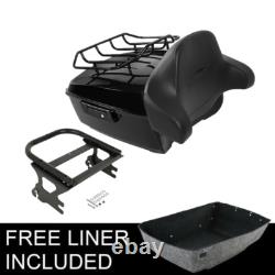 Porte-bagages avec dossier pour top case King, compatible avec Harley Road King Street Glide 1997-2008