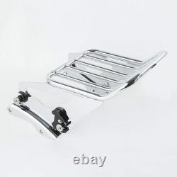 Porte-bagages chromé et kit de fixation à 4 points pour Road King et Street/Electra Glide 2014-2025