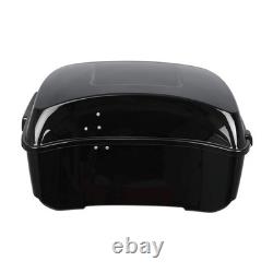 Porte-bagages de coffre avec dossier, noir brillant, pour Road King Street Glide 14-25