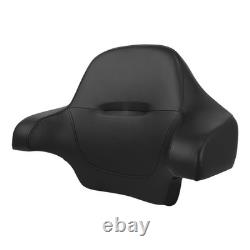 Porte-bagages de coffre avec dossier, noir brillant, pour Road King Street Glide 14-25