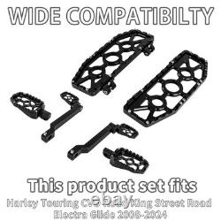 Pour Harley Road King MX marchepieds repose-pieds Touring Street Glide 2008-2026