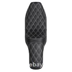 Pour Harley Road King Street Glide 1997-2007 Siège Conducteur Passager Couture Blanche