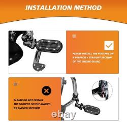 Pour Harley Road King Street Glide Repose-pieds de route de 1-1/4 avec repose-talon rabattable