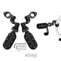 Pour Harley Road King Street Glide Repose-pieds de route de 1-1/4 avec repose-talon rabattable