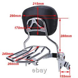 Pour Harley Touring Road King Street Glide 09-up Dossier Sissy Bar Sac À Bagages