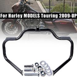 Pour Harley Touring Road King Street Glide 2009-2023 Engine Guard Crash Bar Noir