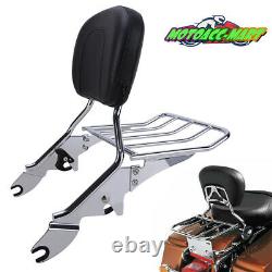 Pour Harley Touring Street Glide Road King 09-later Détachable Dossier Sissy Bar