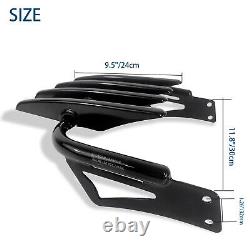 Pour le Sissy Bar, dossier de dos et porte-bagages pour Harley Road King Street Electra Glide 97-08