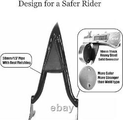 Pour le Sissy Bar, dossier de dos et porte-bagages pour Harley Road King Street Electra Glide 97-08