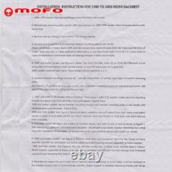 Pour le kit de dossier de conducteur pour Harley Touring Road King Street Glide 1988-08