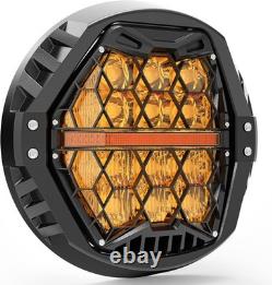 Pour phare à LED avec couverture jaune DRL pour Harley Electra Glide Road King Street Glide
