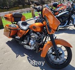 Protection de moteur avant + barre de protection pour sacoche pour Harley Road King Street Glide 14-25